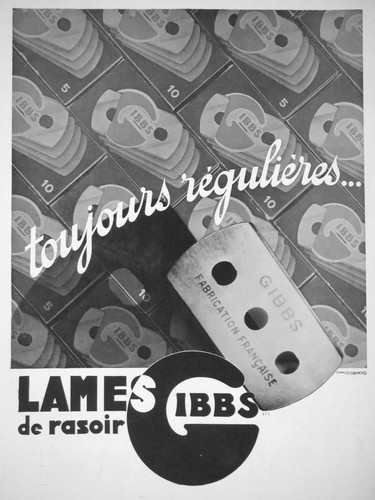 Publicité gibbs lames - lames, de