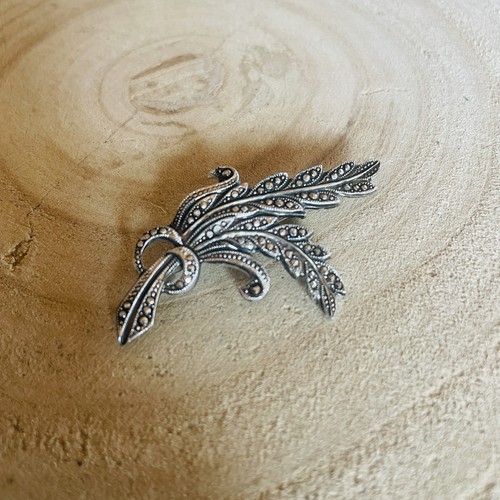 Broche vintage marcassite - broche,