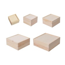 Boîte En Bois Naturelle pour Mariage - Écrin Sucré Artisanal