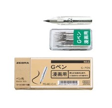 Zebra Manga Nib G-Pen No.G 100 PG-6C-CK Chrome 100 Pieces Japan