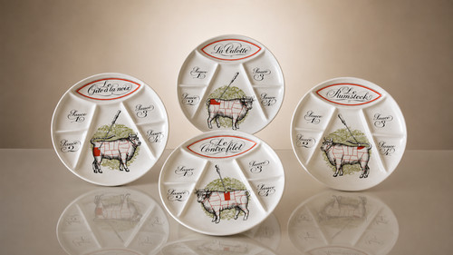 Lot assiettes steak - 4,