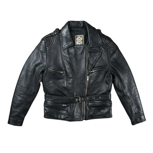Veste motard cuir - de,