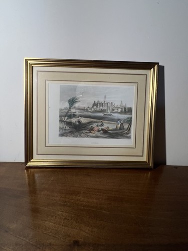 Gravure encadrée ville - gravure,