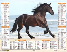 Calendrier du Facteur 2026 - Almanach mural Chevaux & Nature
