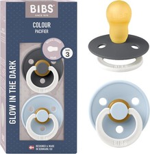 Lot de 2 sucettes. Brillent dans le noir. Sans bisphénol A, Téterelle ronde