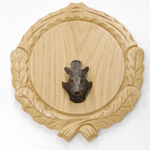 Plaque sanglier sculpté - de,