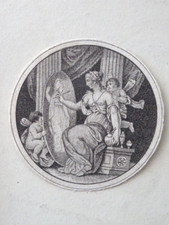 Ecole FRANCAISE XVIII GRAVURE MINIATURE ALLEGORIE PEINTURE ART NEOCLASSIQUE 1795