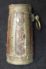 Poire à Poudre Maroc corne de bovin