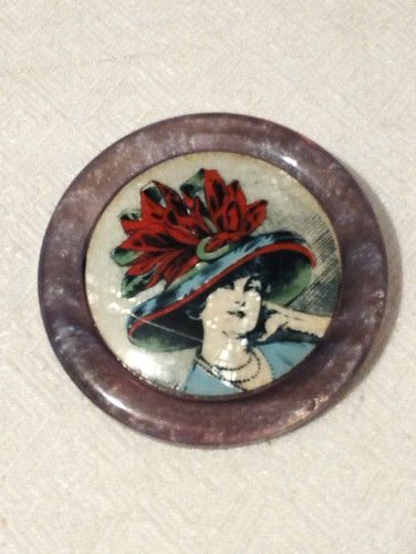 Ancienne broche ronde - ancienne,