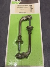 Deux Crochets Embrasse Tringles À Visser En Laiton Patiné À L’ancienne 80mm