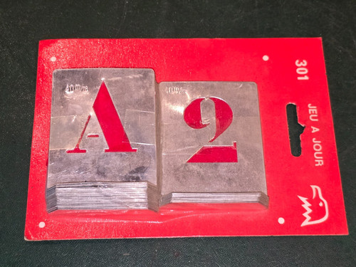 Chiffre lettre pochoirs 40 - et,