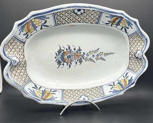Plat faïence xixeme décor - plat,