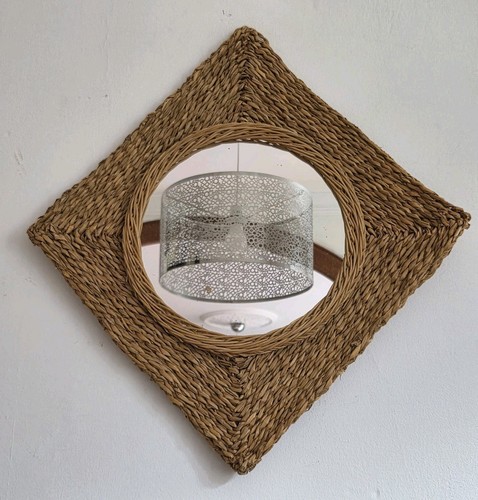 Miroir rafia losange - miroir,