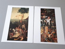 Affiches: reproductions de peinture de Bosch : l'enfer du musicien et la nef des