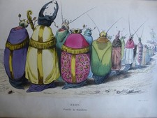 Les METAMORPHOSES du Jour GRANDVILLE illus.de 70 planches couleurs G.HAVARD 1854