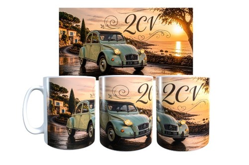 Mug 2cv voiture vintage - mug,