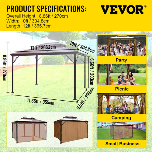 Vevor tonnelle patio - de, en
