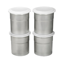 Lot De 4 Gobelets À Pacosser PacoJet En Acier Inoxydable Chromé Avec Couvercle