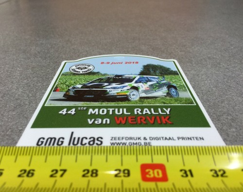 Petite plaque pvc rally van - petite,