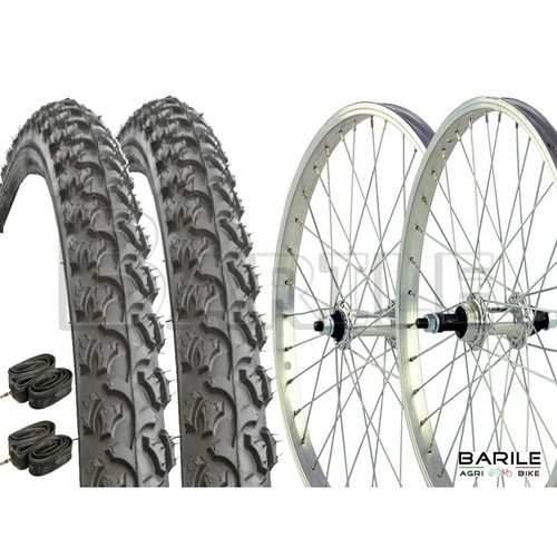 Paire roues pneus - pneus, noir