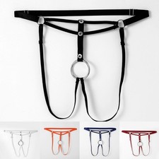 Confortable Mode Hommes Slip Ouvert Fourreau Pantalon Sexy Solide Couleur T-Back