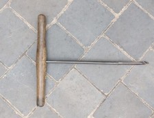 Ancienne Tarière gouge ,Charpentier, menuisier ,Manche 40cm , gouge 51cm D16mm 