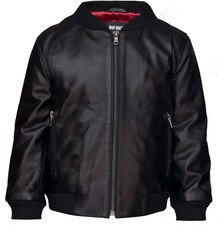 Veste Bomber Noire En Cuir