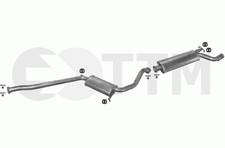 SAAB 9000 2.0 2.3 1992- Ligne D'échappement Silencieux