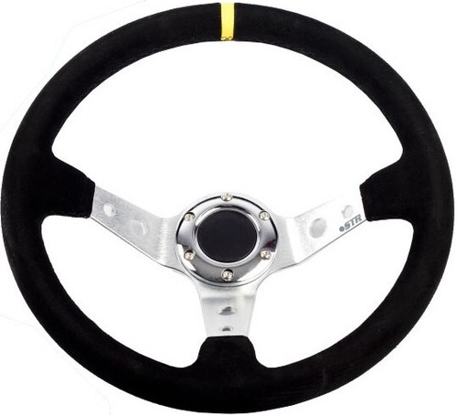 Volant rallye noir suède - noir,