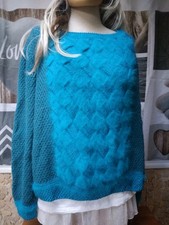 Magnifique pull angora vert - pull,