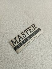 Emblème Badge Insigne Marque Métal Sèche-main Master Automatic By JVD France