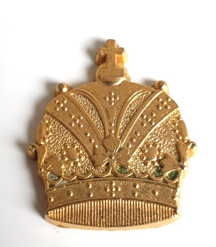Feve dorée couronne - feve, ornee