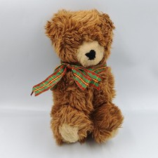 Peluche ours marron noeud vert rouge AUX NATIONS - 35410