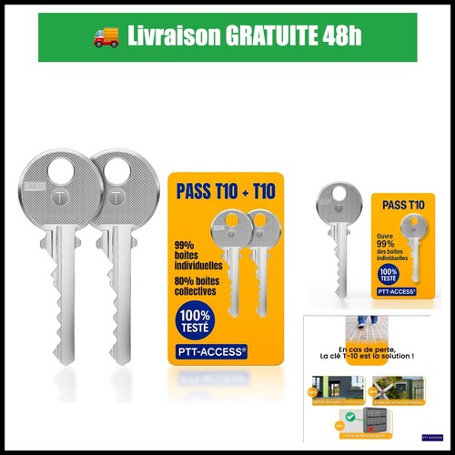 Lot clés pass ptt t10 - lot,