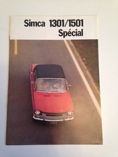 ancien dépliant brochure catalogue publicitaire SIMCA 1301/1501 SPECIAL  C23