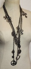 Collier Vintage En Métal Noir