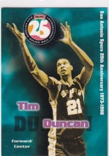 1998 San Antonio Spurs NBA N° 25-03 Tim Duncan 25E Anniversaire