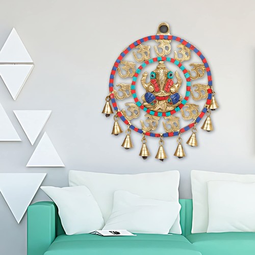 Mur laiton ganesha - om,