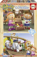 EDUCA, 2 Puzzles 20 pièces TICKETY TOC 28 x 20 cm, EDU15940