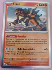 Carte Pokémon HOLO Entei Rare 030/197 OBF Ecarlate Violet Flammes Obsidiennes FR