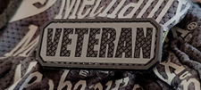 VETERAN - Patch militaire "3d"