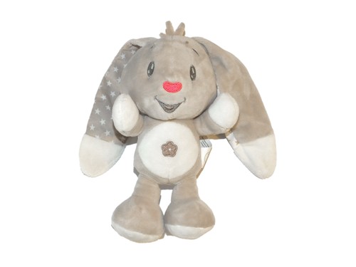 Peluche doudou lapin - peluche, gris