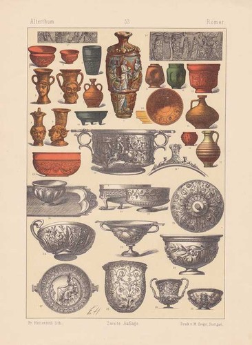 Rome gefässe chopes corne - gefässe, à