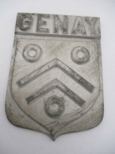 69 RHONE GENAY BLASON ARMOIRIES ANCIENNE MATRICE DE FONDERIE MOBILIER URBAIN