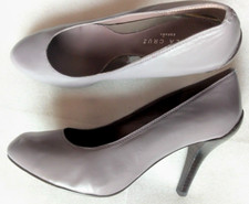 Lola Cruz Escarpins cuir gris P 38 Talons 10 cm "Neuf"