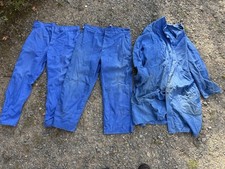 Lot Vêtements De Travail 2 Pantalons Bleu Blouse Marchand Maquignon Travail