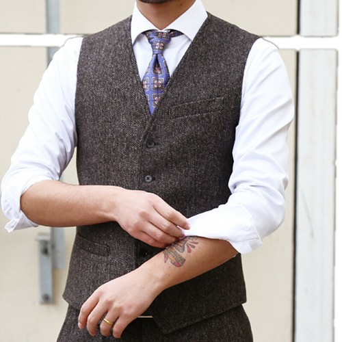 Gilet tweed pour homme - en,