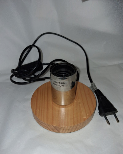 Pied lampe bois rond - bois,