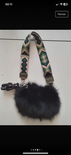 Sac bandoulière luxe fourrure - luxe,