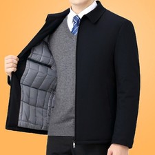 Manteau d'affaires d'hiver épais chaud pour homme veste parka coupe-vent pour v